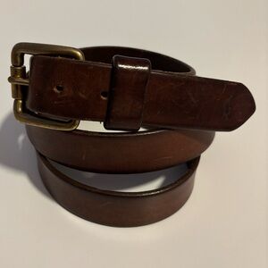 Men's Polo Brown Leather Belt